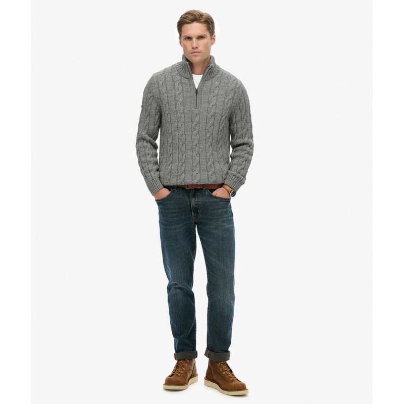 Superdry Jacob Cable Knit Half Zip image number 3